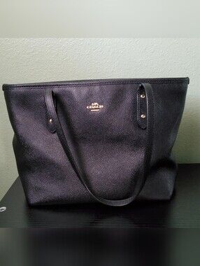 Coach City Tote Black Handbag Shoulder Bag